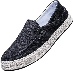 2022 Men's New Spring and Autumn Fisherman's Shoes Canvas Thick Soled Slip On Shoes Leather Tennis Shoes for Men Casual
