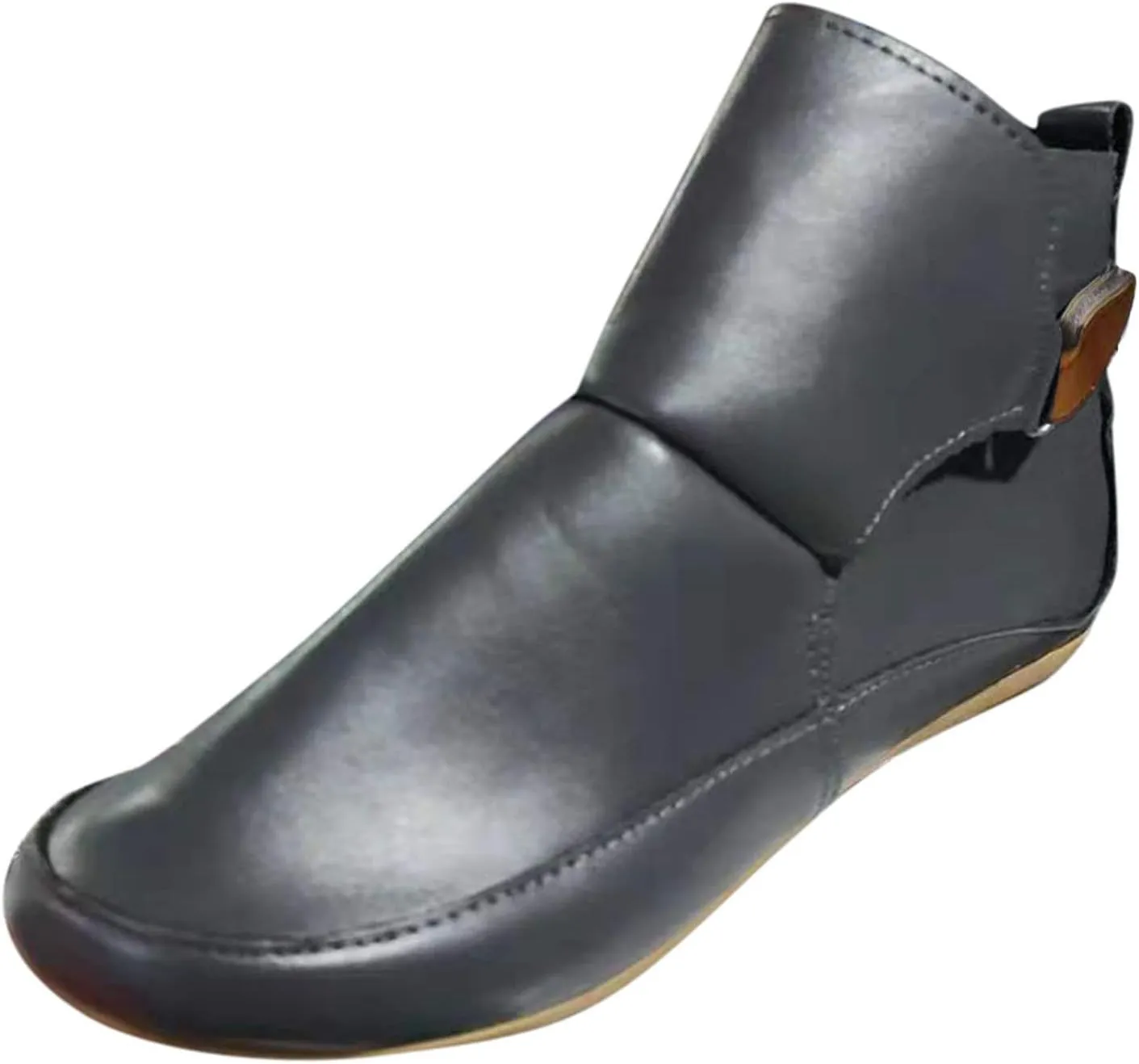 2024 Heel Ankle Boot Leather Ankle Booties Wide Width Ankle Boots for Women Medium Heel Womens Boots Ankle Wide Comfort Ankle Boots for Women Womens Leather Ankle Boots Size 8