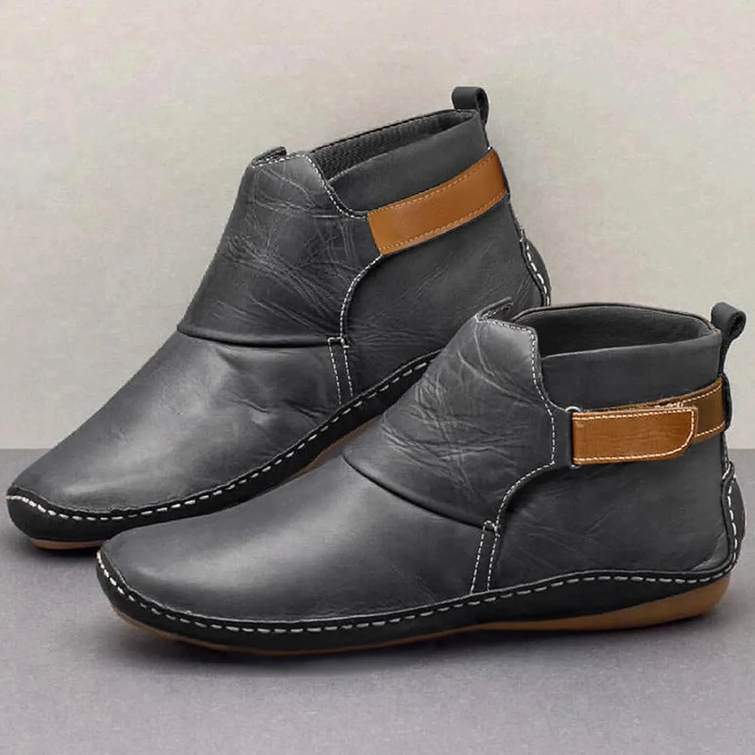 2024 Heel Ankle Boot Leather Ankle Booties Wide Width Ankle Boots for Women Medium Heel Womens Boots Ankle Wide Comfort Ankle Boots for Women Womens Leather Ankle Boots Size 8