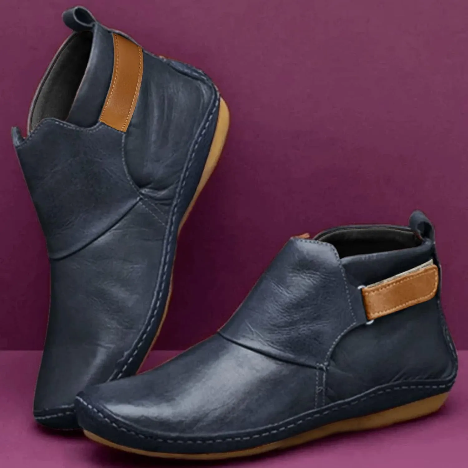 2024 Heel Ankle Boot Leather Ankle Booties Wide Width Ankle Boots for Women Medium Heel Womens Boots Ankle Wide Comfort Ankle Boots for Women Womens Leather Ankle Boots Size 8