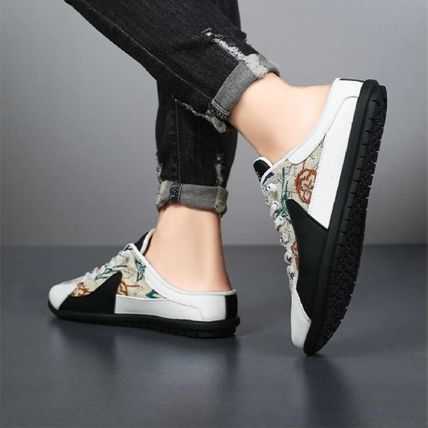 2025 New Mens Slip On Shoes for Spring Summer, Men's Lightweight Breathable Backless Sneakers, Mens Backless Slip on Shoes