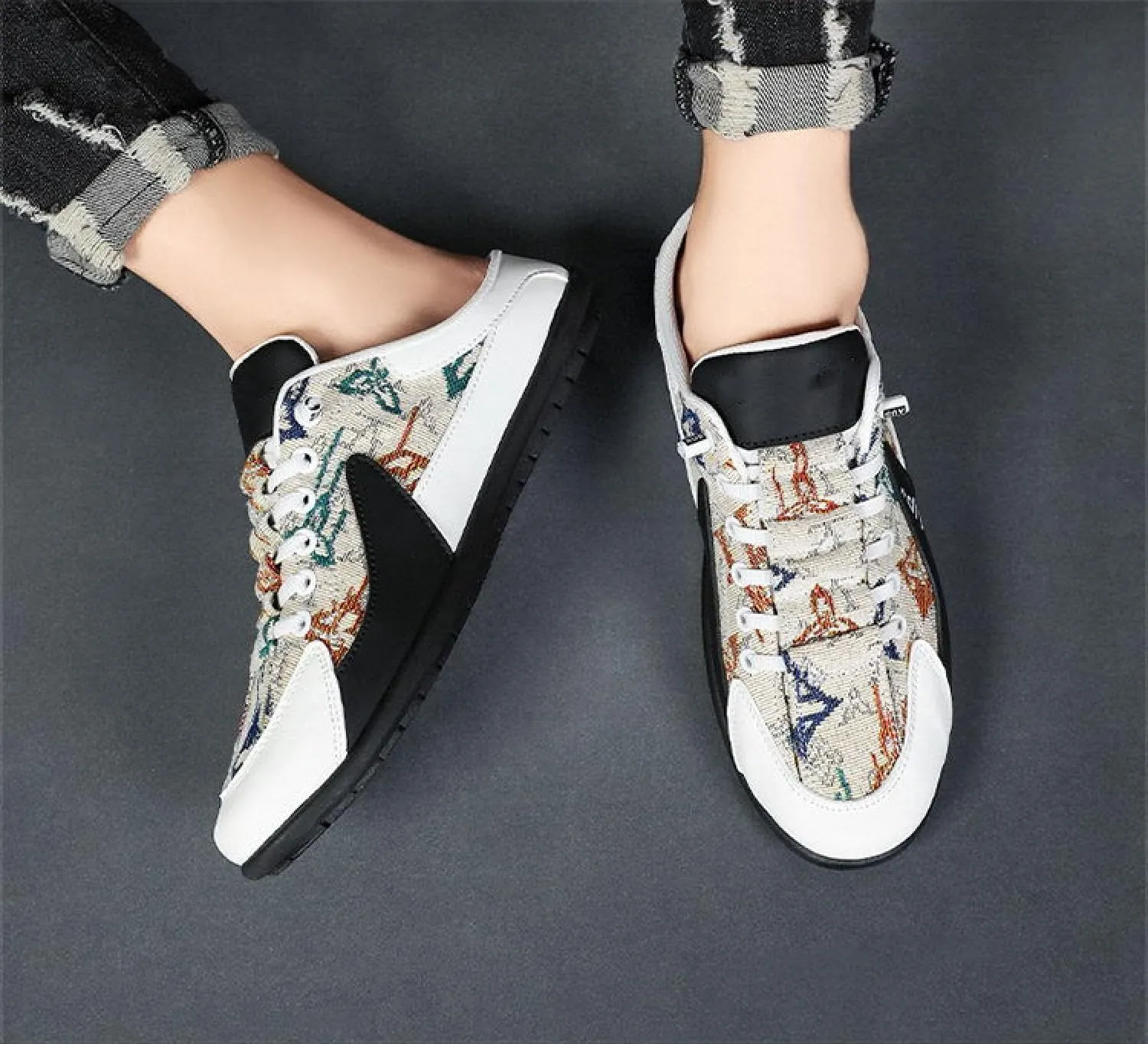 2025 New Mens Slip On Shoes for Spring Summer, Men's Lightweight Breathable Backless Sneakers, Mens Backless Slip on Shoes