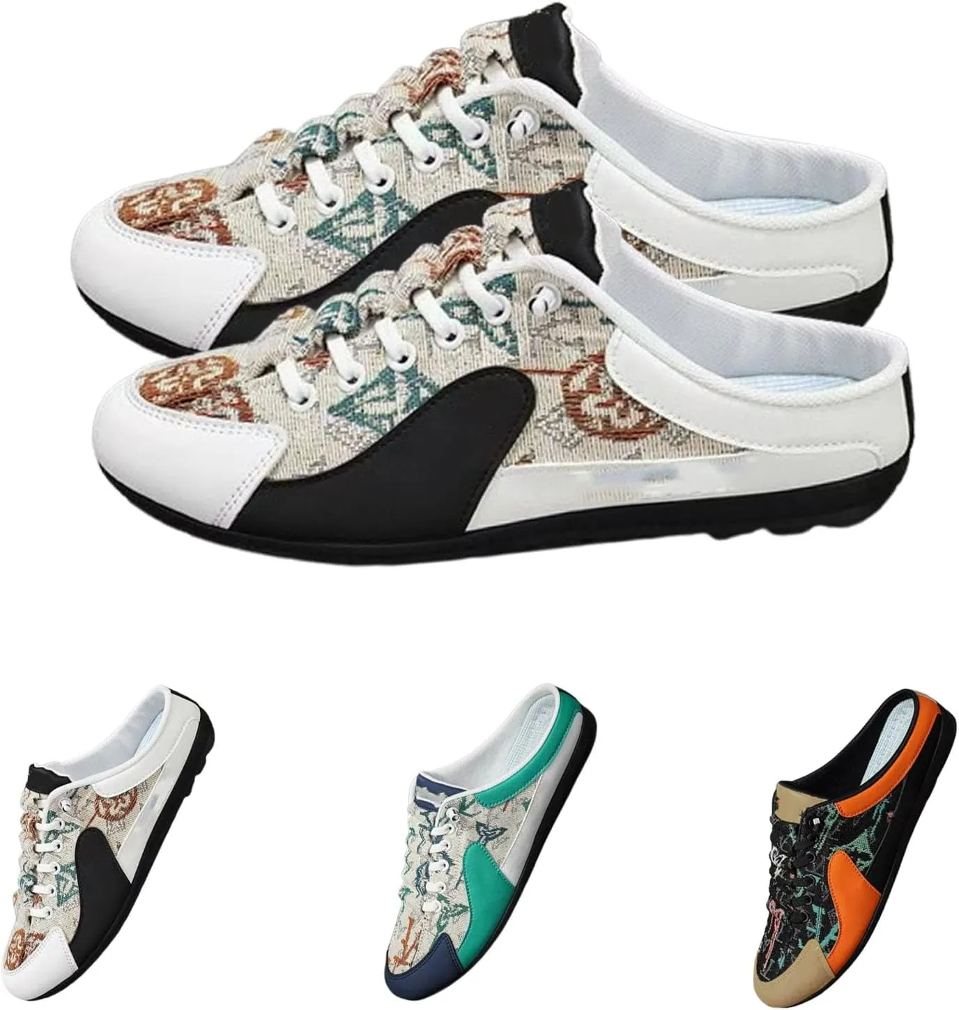 2025 New Mens Slip On Shoes for Spring Summer, Men's Lightweight Breathable Backless Sneakers, Mens Backless Slip on Shoes