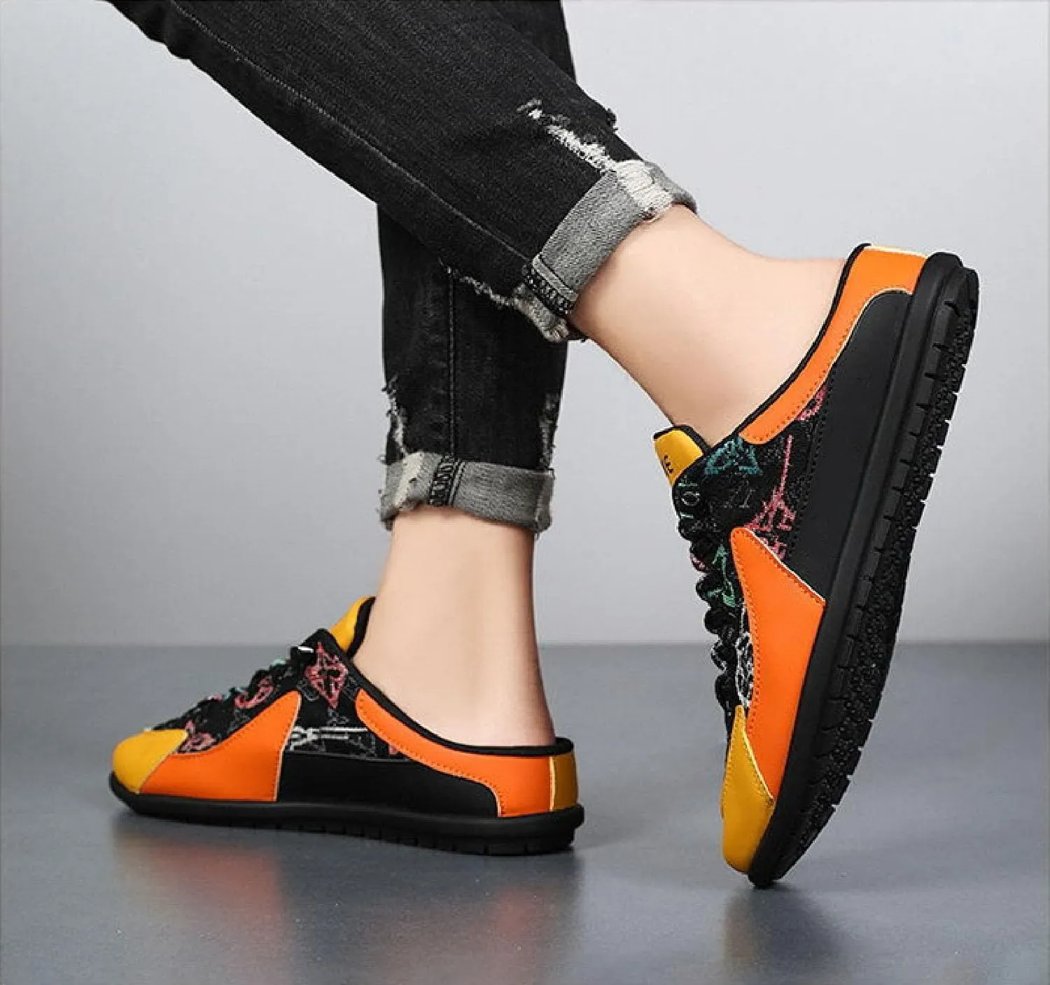 2025 New Mens Slip On Shoes for Spring Summer, Men's Lightweight Breathable Backless Sneakers, Mens Backless Slip on Shoes