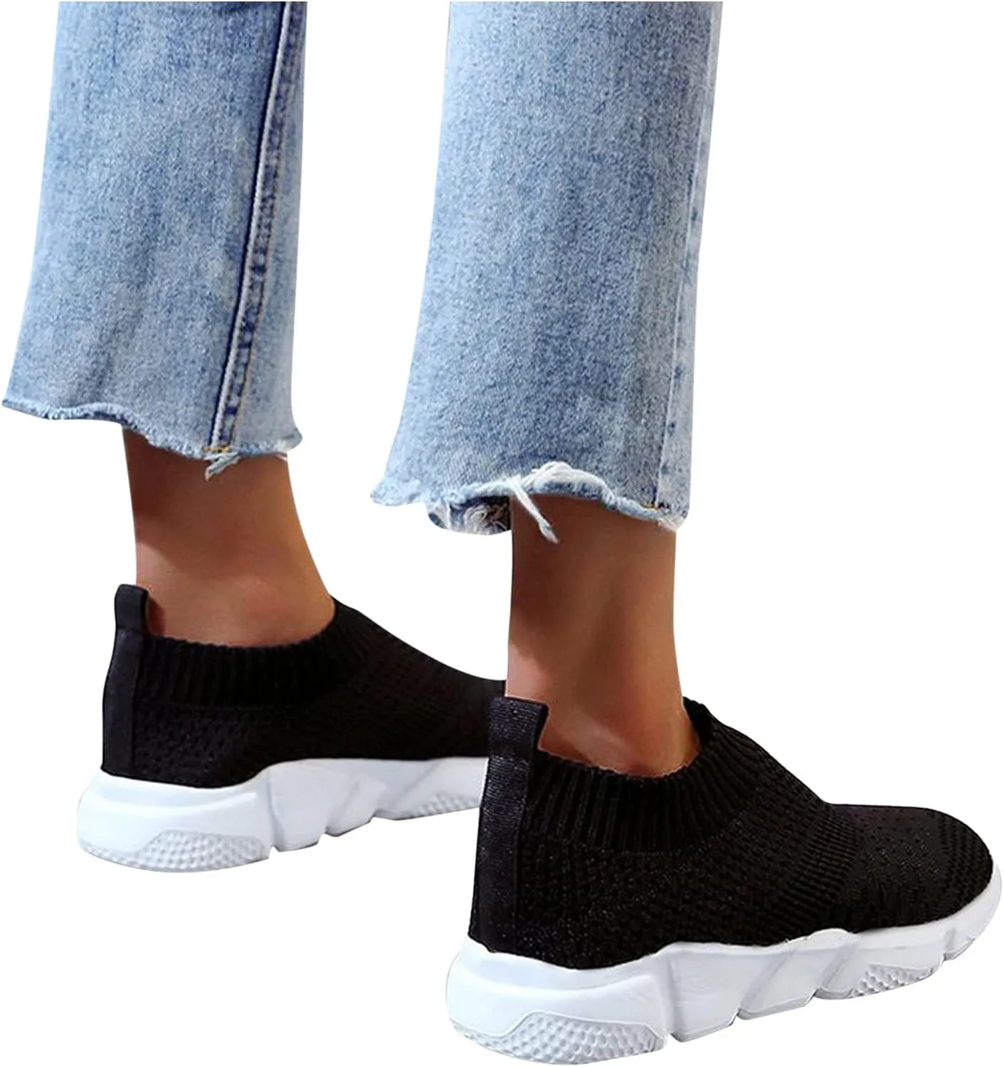 All Black Tennis Shoes for Women Pull On Shoes Womens Sneakers Womens Shoes Casual Fall Slip Ons Womens Trail Running Shoes Arch Support Zapatos Antideslizantes para Mujer De Trabajo Vestir