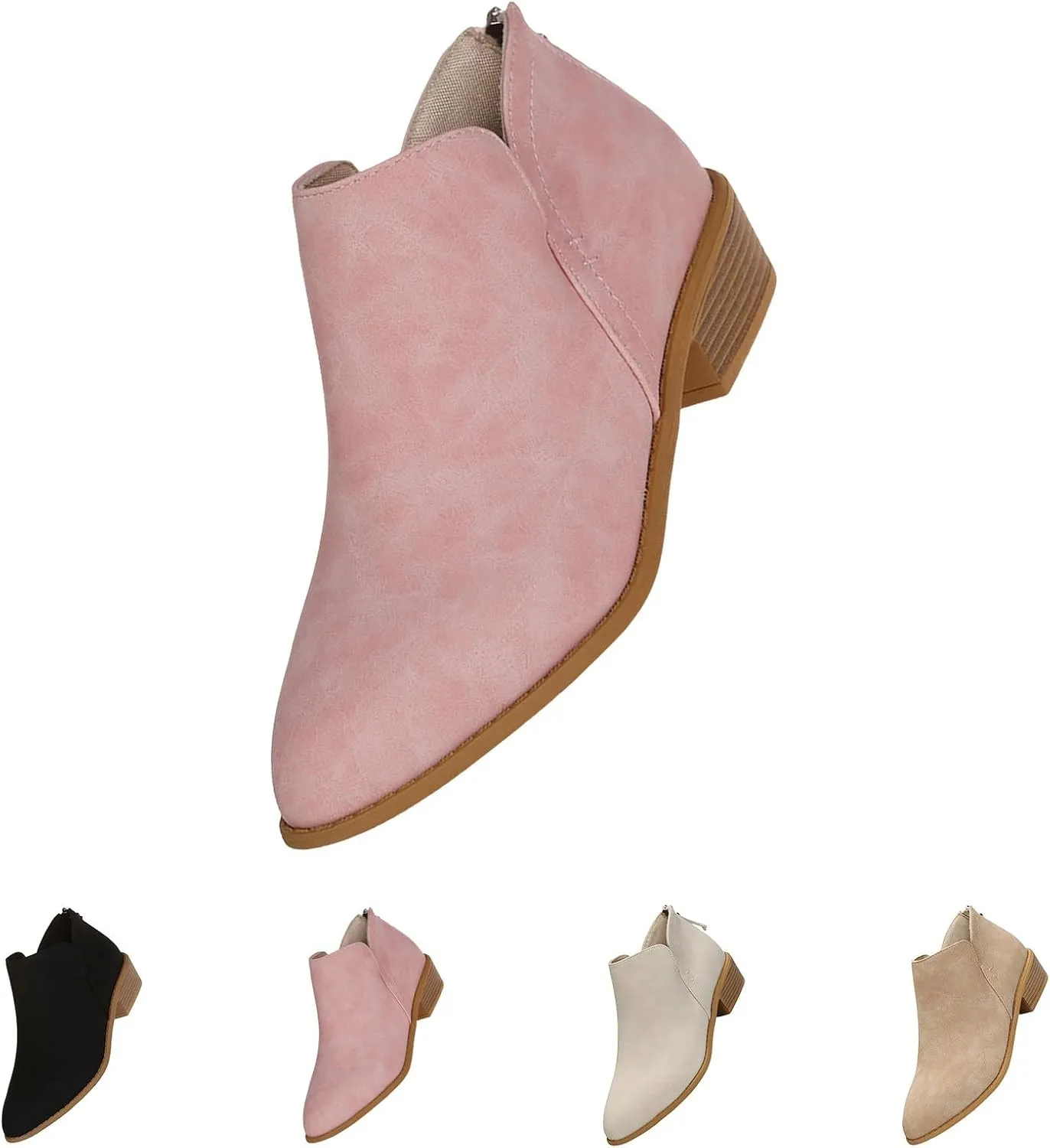 Ankle Platform Boots for Women Womens Leather Ankle Boots Lace Up 2024 Fall Boots Women Comfy Slip-On Leather Ankle Boots Women Boots Ankle Wide Width Leather Ankle Boot Women