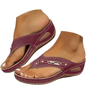Avylays Orthopedic Sandals for Women,Breathable Mesh Sports Sandals With Non-Slip Sole,Wedge Heel Thick-Soled Sandals