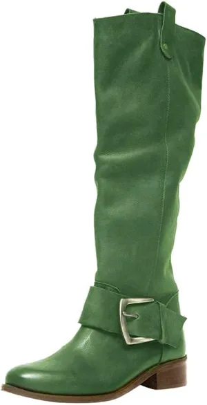 Bcshiye Women's Wide Calf Boots Knee High Riding Combat Boots Wide Width Winter Boots Extra Wide Calf Thigh High Boots