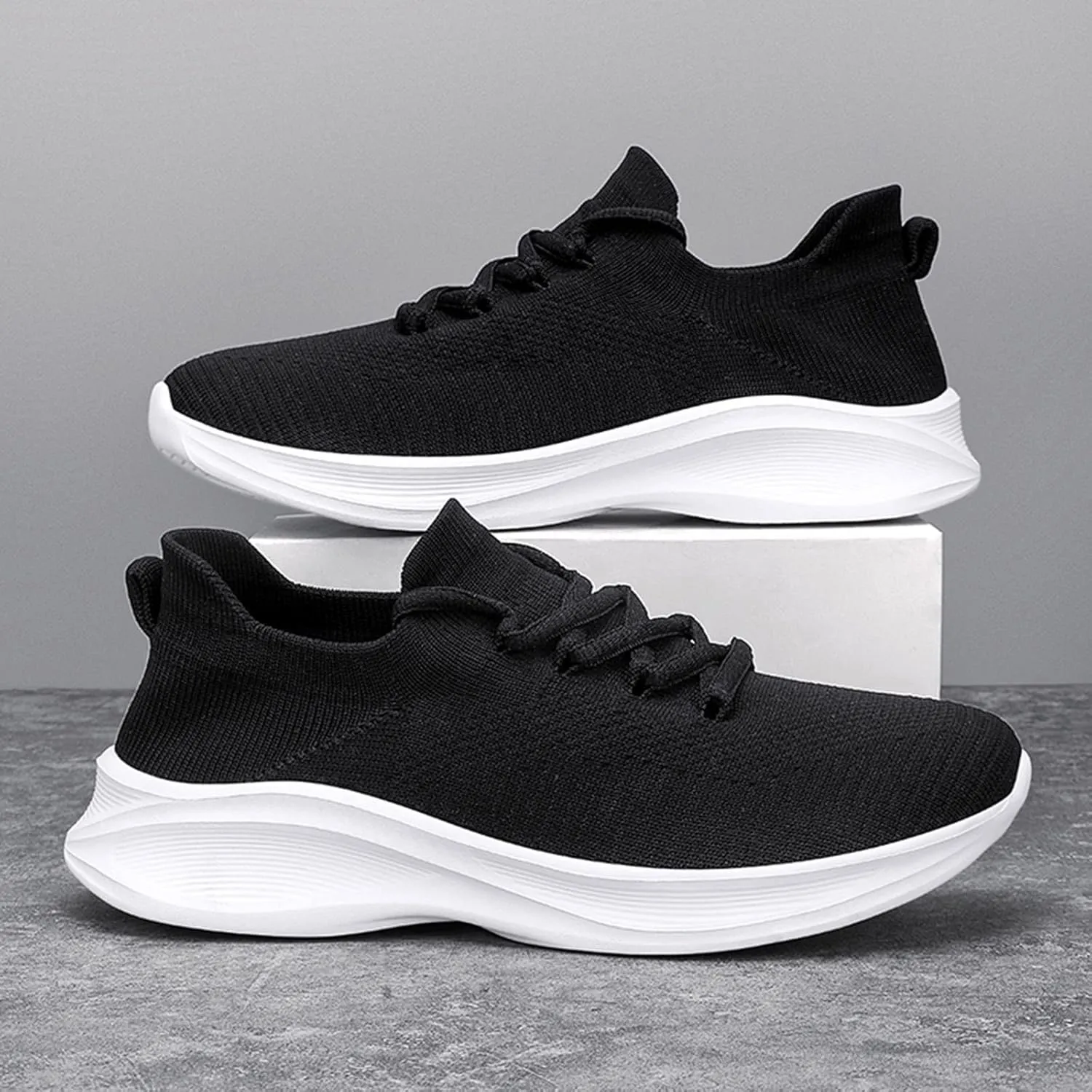 Black Wedge Sneakers for Women 2023 Women's Fashion Sneakers Slip On Tennis Shoes Women Comfortable Wide Womens Black Slip On Sneakers Size 8.5 Shoes for Plantar Fasciitis for Women Walking Athletic