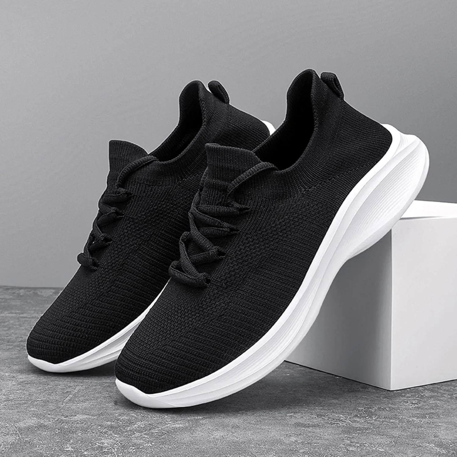 Black Wedge Sneakers for Women 2023 Women's Fashion Sneakers Slip On Tennis Shoes Women Comfortable Wide Womens Black Slip On Sneakers Size 8.5 Shoes for Plantar Fasciitis for Women Walking Athletic
