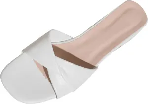 Block Heels for Women Square Open Toe Sandals Low Chunky Heeled Sandals Womens Slip on Mule Casual Dress Pumps Shoes
