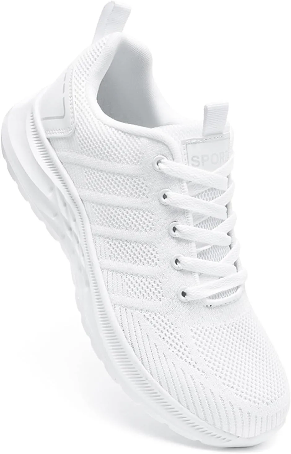 Breathable & Comfortable Sneaker Men Sports Shoes Fashionable Couple Simple and Solid Color Thick Bottomed Flat Mesh