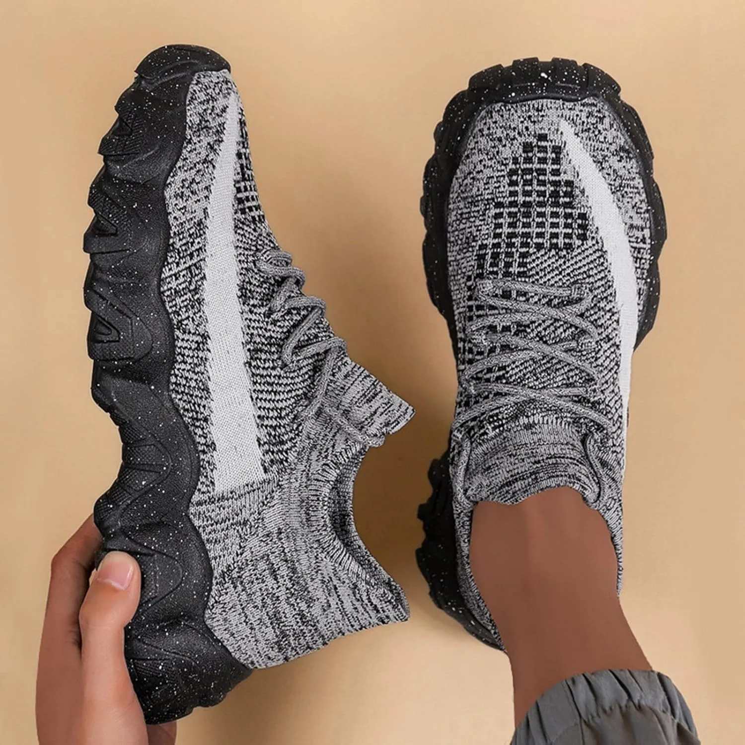 Breathable Dress Sneaker Men's Mesh Breathable Thick Soled Soft Soled Fitness Casual Fashion Sneakers