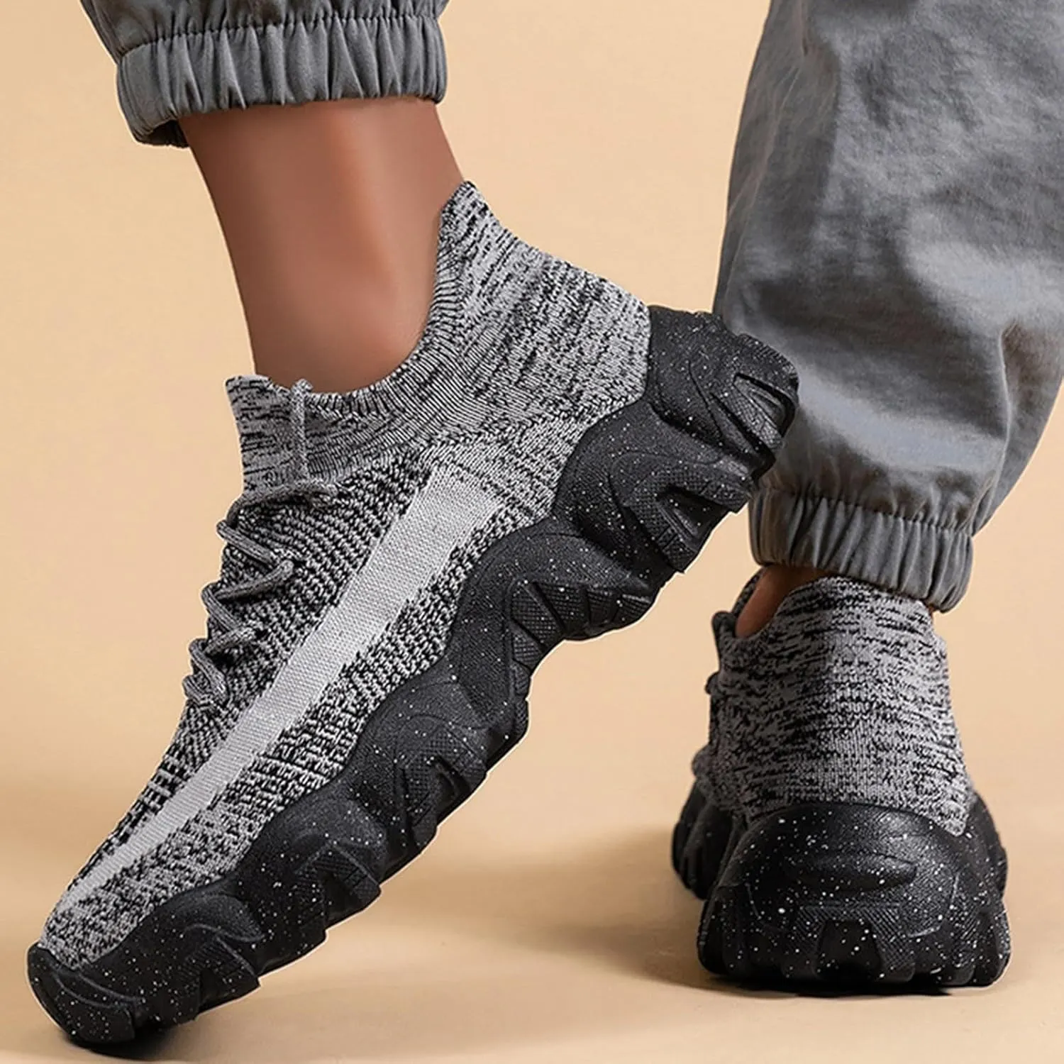 Breathable Dress Sneaker Men's Mesh Breathable Thick Soled Soft Soled Fitness Casual Fashion Sneakers