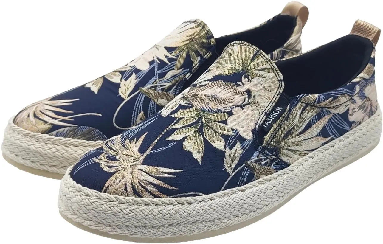 CAIJ Mens Slip On Shoes - Casual Canvas Black Low Top Slip On Shoes