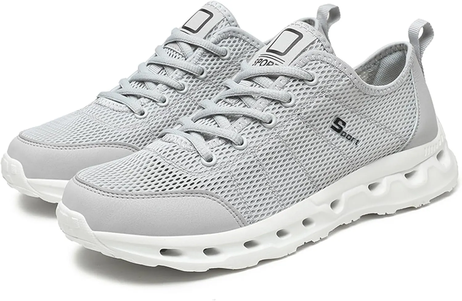 Casual Shoes Lace up Men Sneakers New Pattern Mesh in Breathable Comfortable Fashionable Simple Large Casual Sports