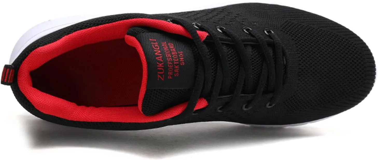 Casual Shoes Lace up Men Sports Shoes Fashionable Color Matching Mesh Breathable and Comfortable Lace Up Flat Bottom Non