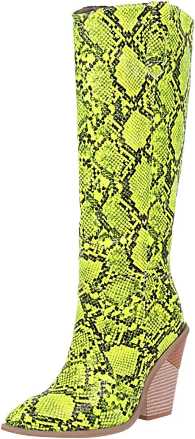 Cathalem Cowboy Boots for Women, Low Chunky Pointed Toe Ankle Boots for Women with Full Bling Sparkly Crystals Booties