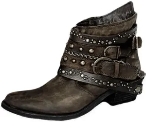 Chelsea Bootie Womens Lace Up Ankle Boots Wide Width High Ankle Boots Low Heel Womens 2024 High Heel Ankle Boots with Buckle Women's Ankle Boots Low Heel Comfortable Lace Ankle Boots