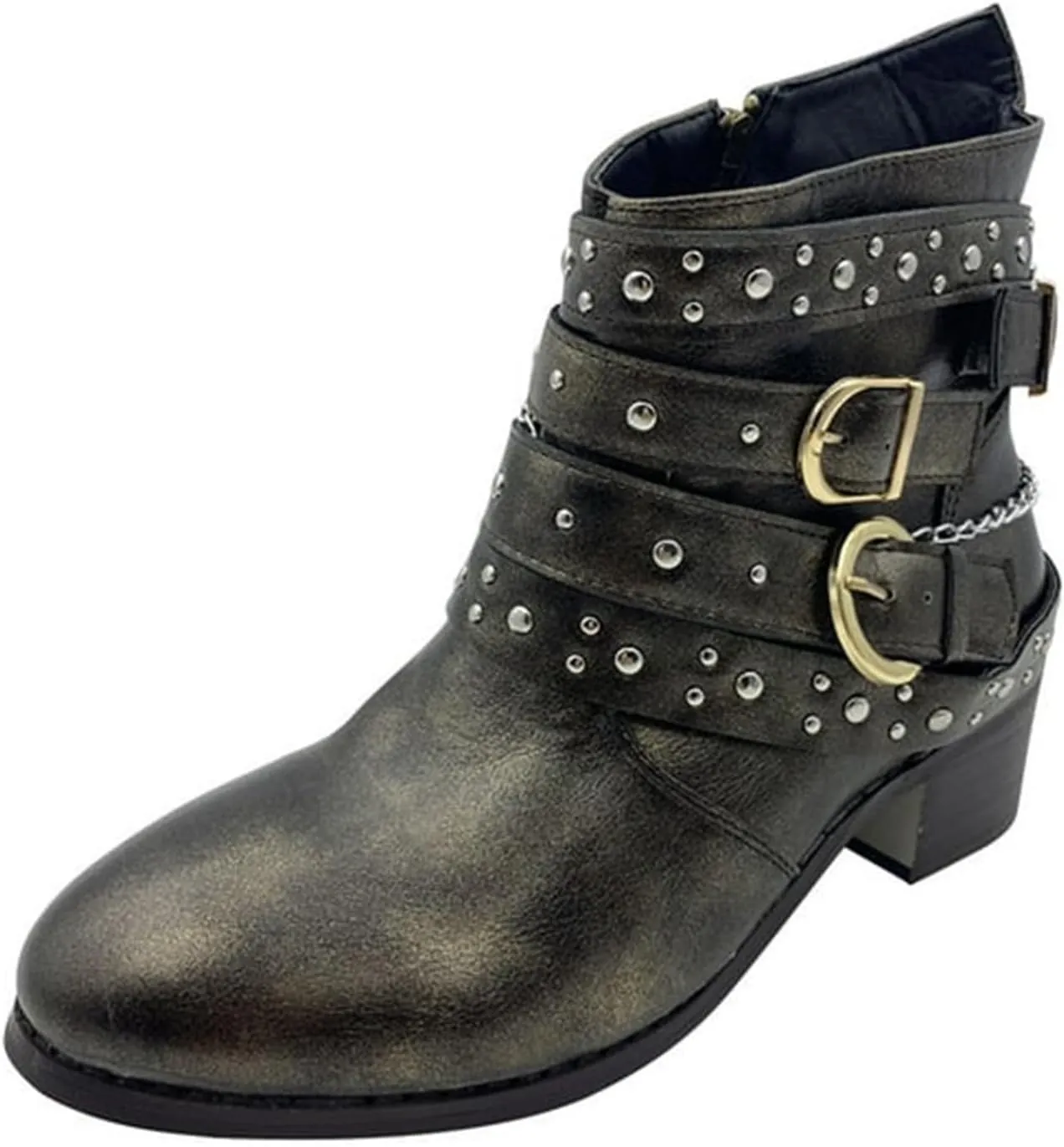 Chelsea Bootie Womens Lace Up Ankle Boots Wide Width High Ankle Boots Low Heel Womens 2024 High Heel Ankle Boots with Buckle Women's Ankle Boots Low Heel Comfortable Lace Ankle Boots