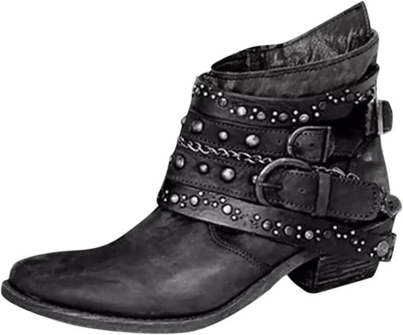 Chelsea Bootie Womens Lace Up Ankle Boots Wide Width High Ankle Boots Low Heel Womens 2024 High Heel Ankle Boots with Buckle Women's Ankle Boots Low Heel Comfortable Lace Ankle Boots