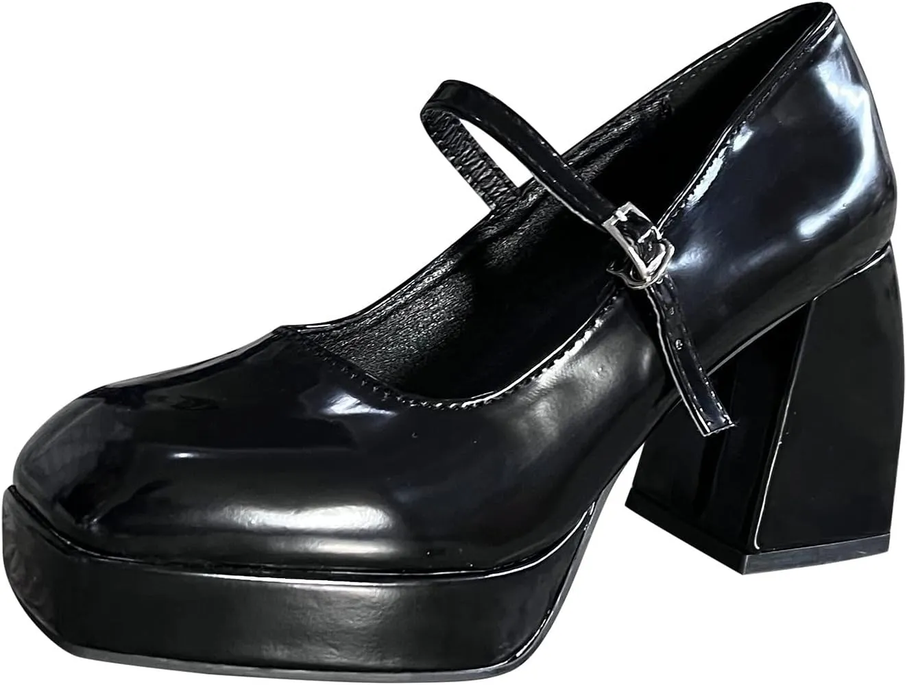 Comfortable Loafers for Women Retro Round Toe Platform Chunky Low Heel Loafer Shoes Casual Fashion Cute Dressy Shoes