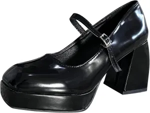 Comfortable Loafers for Women Retro Round Toe Platform Chunky Low Heel Loafer Shoes Casual Fashion Cute Dressy Shoes