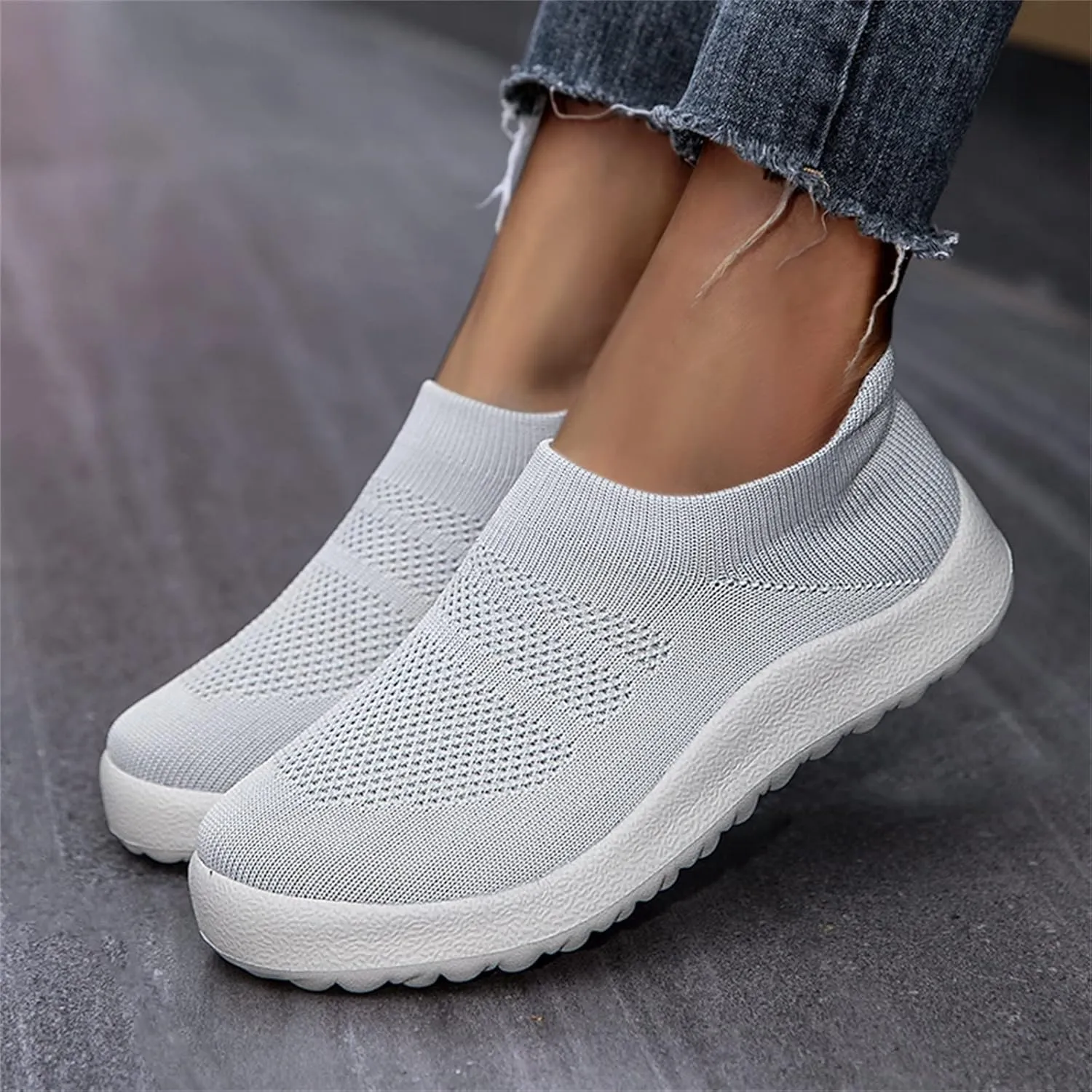 Extra Wide Women Walking Sneakers Size 8 X Wide Zapatos De Mujer para Caminar Suave Y Comodos Platform Slip On Sneakers for Women Fashion Womens Running Shoes Wide Width Women's Slip On Shoes Size 7