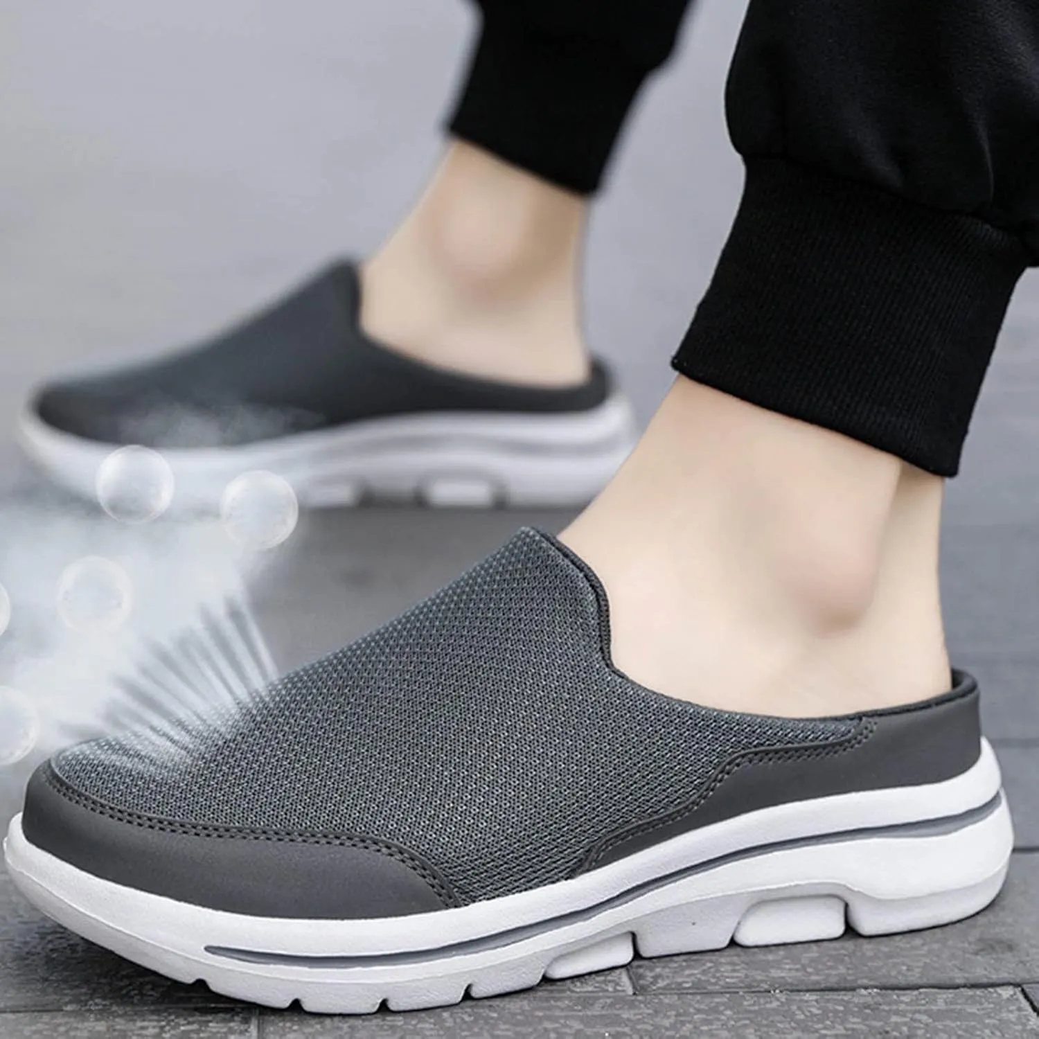 Fashion Sneakers Shoes Men Sports Shoes Fashionable and Simple Solid Color New Pattern Summer Breathable Mesh