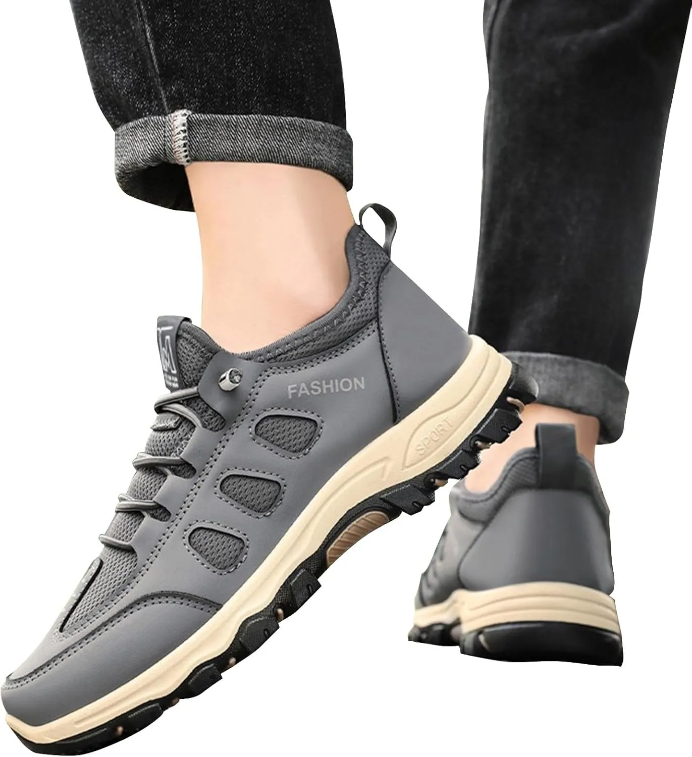 Fashion Sneakers Shoes Men's Sports Shoes New Mesh Breathable Border Men's Lightweight and Comfortable Running