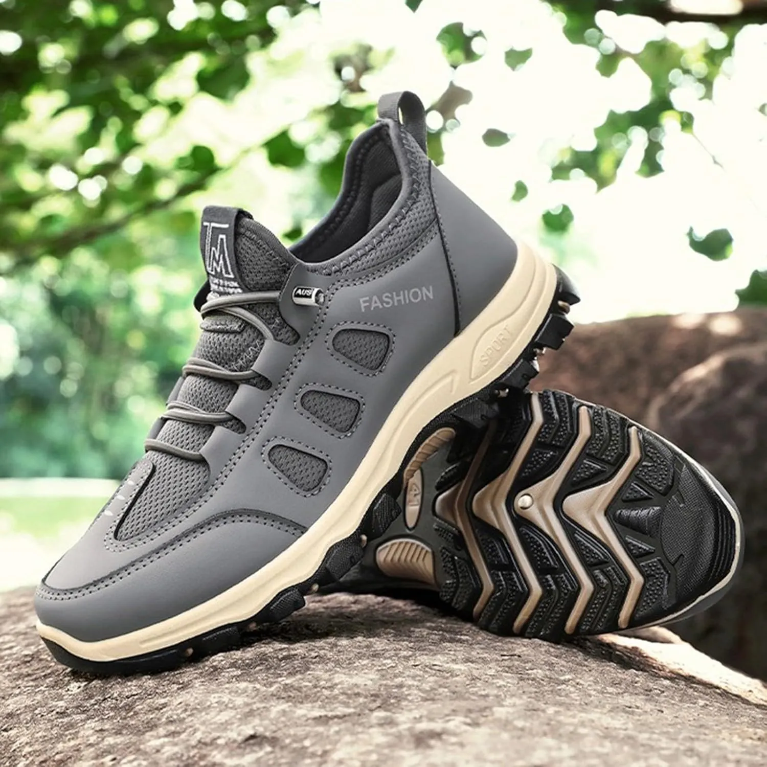 Fashion Sneakers Shoes Men's Sports Shoes New Mesh Breathable Border Men's Lightweight and Comfortable Running
