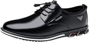 Fashion Style Men's Breathable Comfortable Business Lace Up Work Leisure Solid Color Leather Shoes Dress Boots