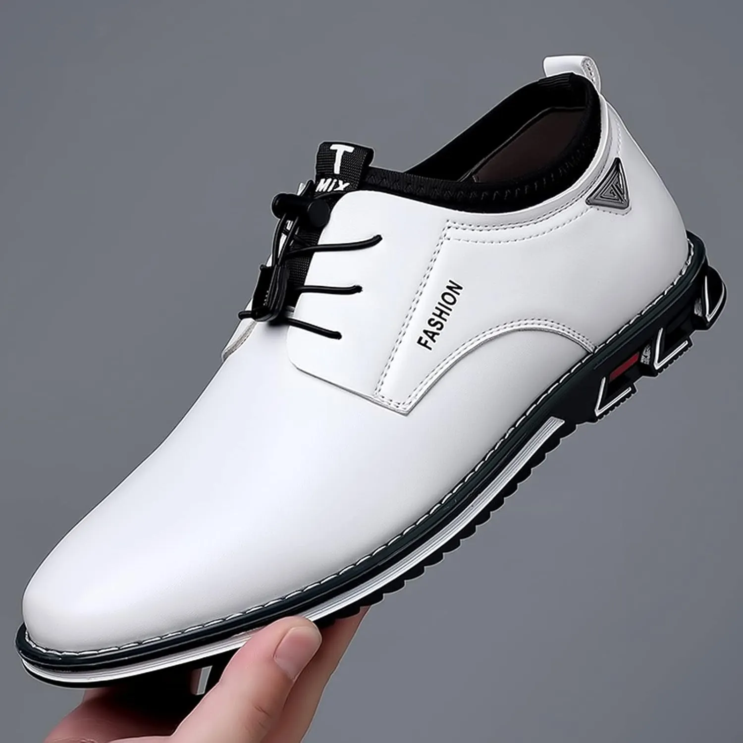 Fashion Style Men's Breathable Comfortable Business Lace Up Work Leisure Solid Color Leather Shoes Dress Boots