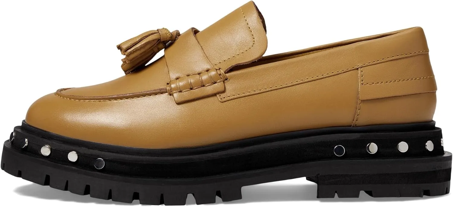 Free People Teagan Tassel Loafers for Women - Sleek Leather Upper - Lugged Platform Sole - Synthetic Outsole
