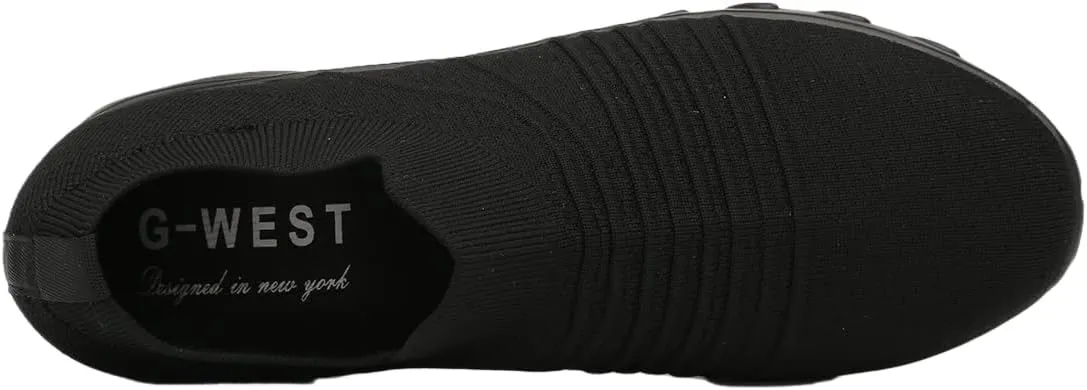 G WEST Womens Knit Slip ON Shoes