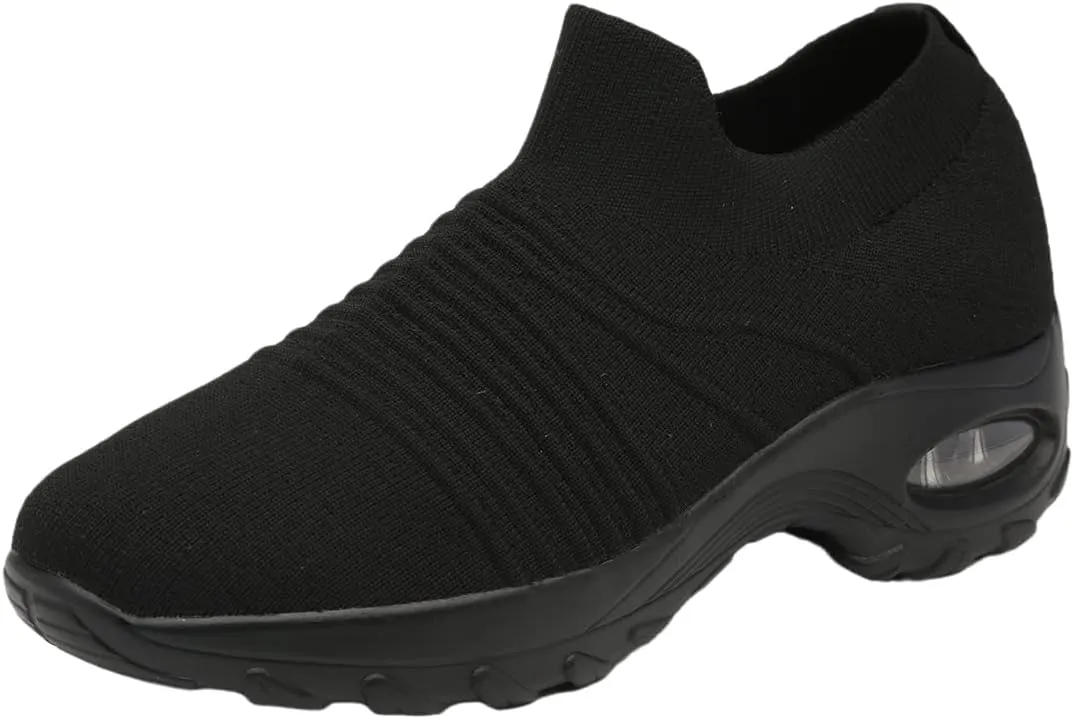 G WEST Womens Knit Slip ON Shoes