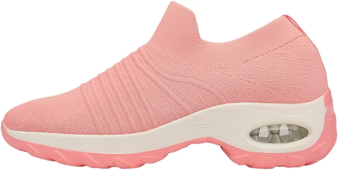 G WEST Womens Knit Slip ON Shoes