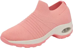 G WEST Womens Knit Slip ON Shoes