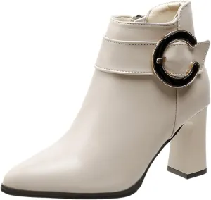 High Heel Ankle Boots for Women Ankle Boots for Women No Heel Womens Heel Boots Botas Para Mujeres Ankle Boots Men Zipper Ankle Booties for Women with Heel