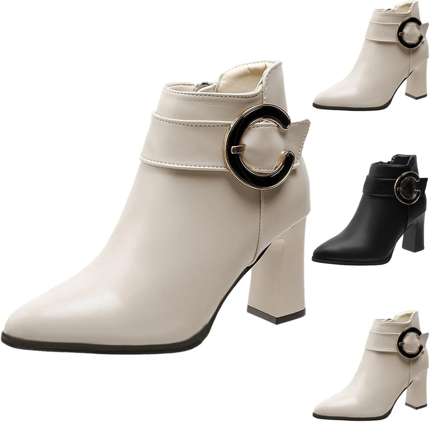 High Heel Ankle Boots for Women Ankle Boots for Women No Heel Womens Heel Boots Botas Para Mujeres Ankle Boots Men Zipper Ankle Booties for Women with Heel