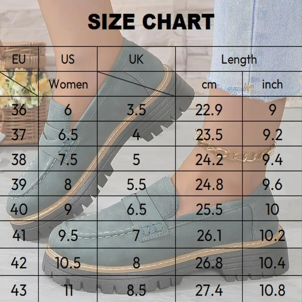 INGKE Platform Loafers for Women - orthoture-Orthopedic Platform Loafers, Orthopedic Shoes for Women