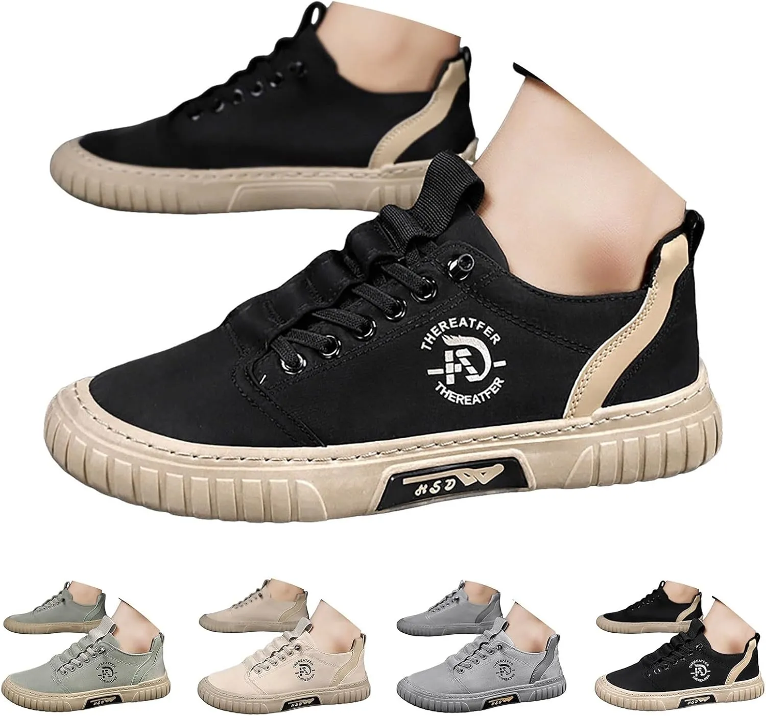 IWIHMIV Mens Walking Shoes Men's Slip On Shoes Men's Fashion Sneakers Men's Casual Sports Shoes Comfortable Non Slip Sneakers