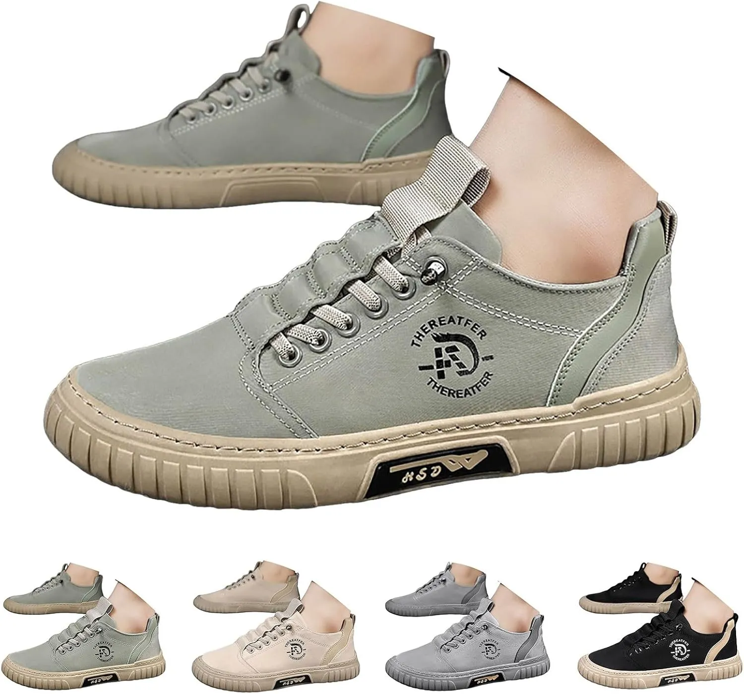 IWIHMIV Mens Walking Shoes Men's Slip On Shoes Men's Fashion Sneakers Men's Casual Sports Shoes Comfortable Non Slip Sneakers