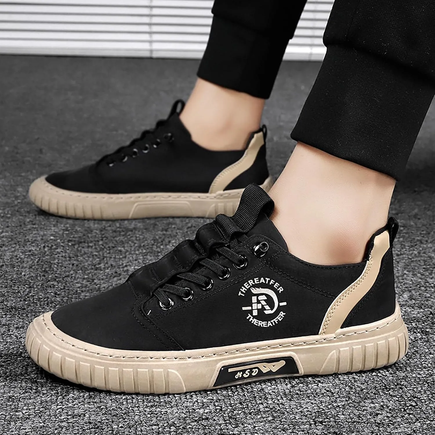 IWIHMIV Mens Walking Shoes Men's Slip On Shoes Men's Fashion Sneakers Men's Casual Sports Shoes Comfortable Non Slip Sneakers