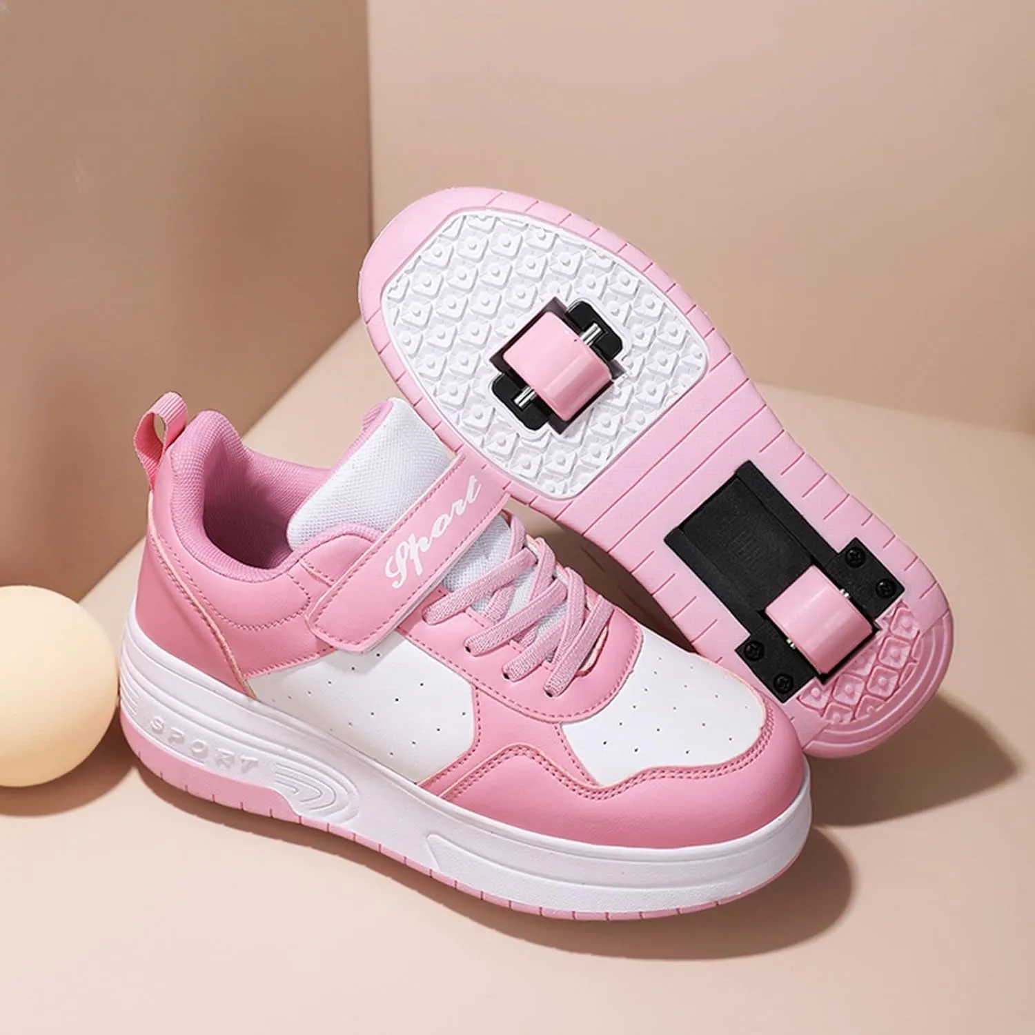 IWIHMIV Roller Skate Shoes for Kids Boys Girls Fashion Sneakers Wheels Roller Shoes Girls' Sneakers Toddler Boys Shoes