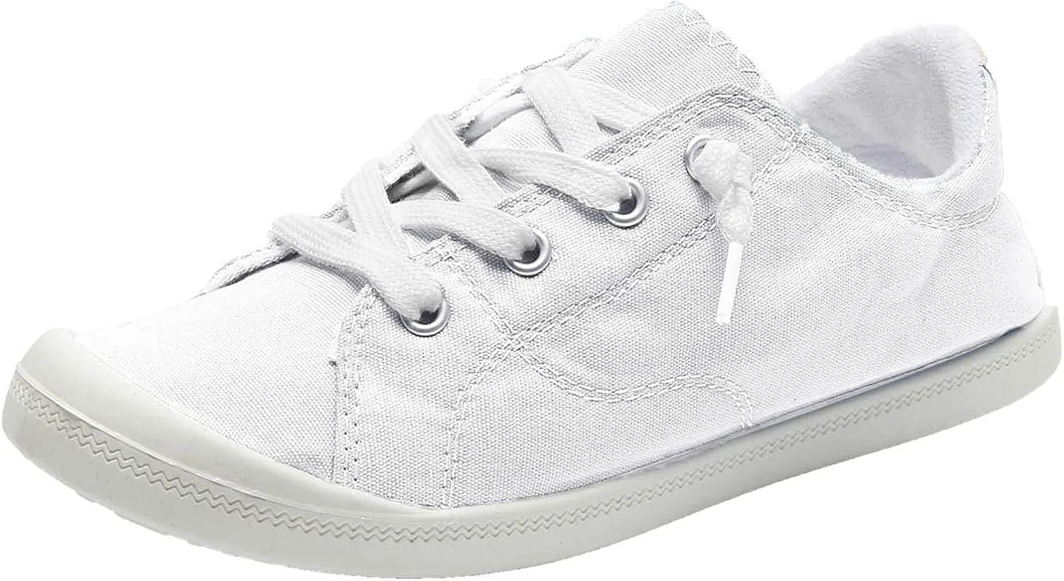 Ladies Canvas Casual Walking Shoes Breathable Non Slip Comfortable Lighweight Sneakers Low Top Slip on Lace up Soft Sole Outdoor Sports Shoes for Women