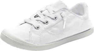 Ladies Canvas Casual Walking Shoes Breathable Non Slip Comfortable Lighweight Sneakers Low Top Slip on Lace up Soft Sole Outdoor Sports Shoes for Women