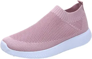 Ladies Mesh Breathable Solid Color Casual Running Shoes Comfortable Lighweight Sneakers for Alll Day Wear Soft Sole Outdoor Sports Shoes for Women