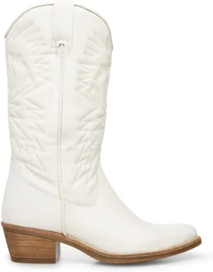 Lausiuoe Boots For Women Knee High Low Heel Western Cowboy Cowgirl Boots Embroidered Wide Calf Chunky Fashion Booties