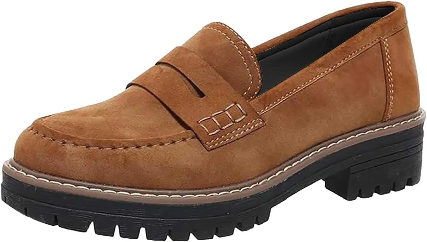 Loafers for Women Platform Slip On Loafers Dressy Business Shoe Comfortable Chunky Shoes Casual Work Shoes
